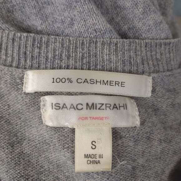 Isaac Mizrahi gray 100% Cashmere V-Neck pullover sweater ladies Small - Picture 6 of 6